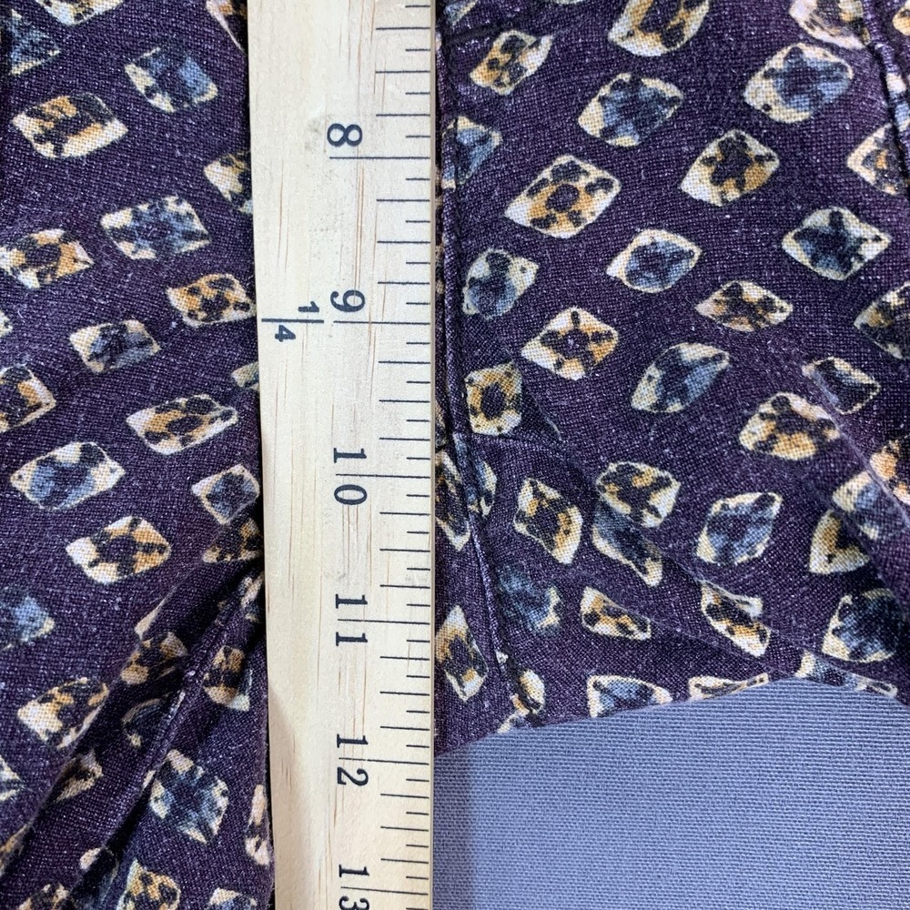 Anthropologie Pants Women XS Purple Lin Jogger Elastic Waist Cuffed Crop Geo AOP - Picture 9 of 15